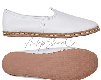 Mens Handmade Leather Yemeni Shoes: Turkish Slip On Barefoot Shoe