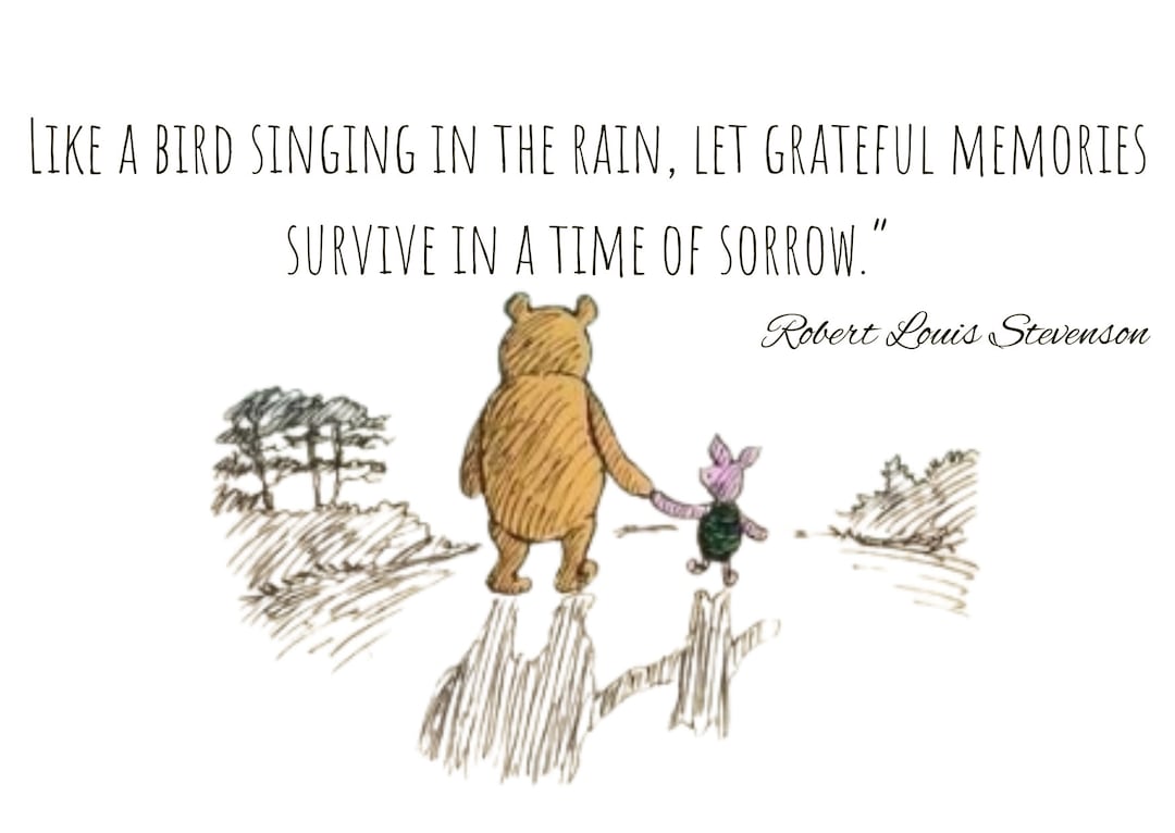 Sympathy Card / Condoleances / Winnie the Pooh / Heartfelt Cards