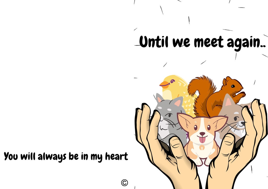 PET SYMPATHY CARD / Digital Download / Printable Card / Foldable Cards ...