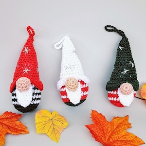 Amigurumi Wichtel Puppenhänger gehäkelt, 11cm Weihnachtsdekoration Weihnachtsbaumzwerg