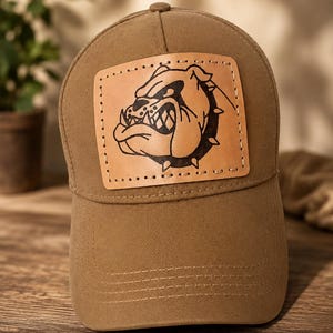 Gorra de camionero con retrato personalizado de mascota, gorra de regalo para mamás perrunas con parche de cuero personalizado