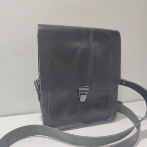 Bolso bandolera de piel auténtica hecho a mano, estilo vintage y retro