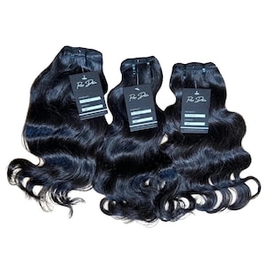 Raw Indian Wavy Hair Extensions 100% Authentic Unprocessed Human Hair 14”-30” (1pc)