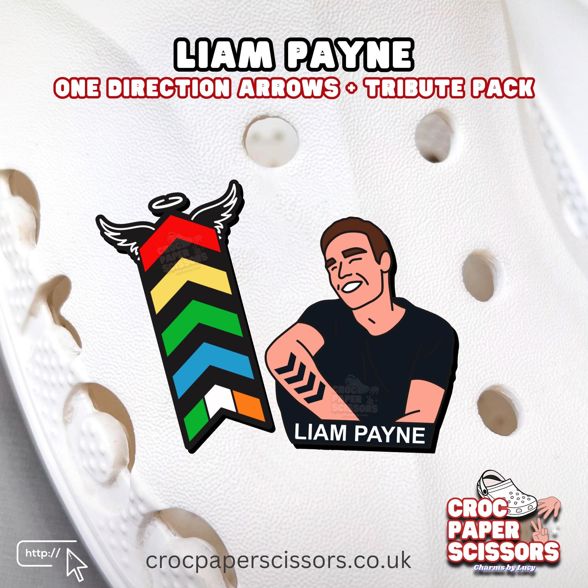 Liam Payne Tribute Croc Charm | 2 STYLES - One Direction - Harry - Liam - Zayn - Styles - Payne - 1D