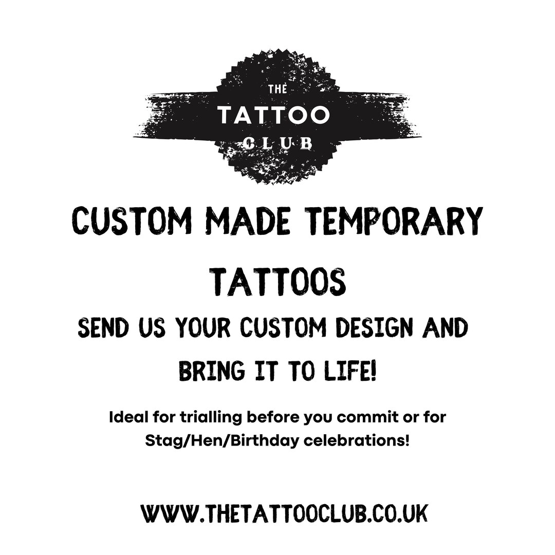 Custom Made Temporary Tattoos Bespoke Water Transfer Tattoos Etsy UK