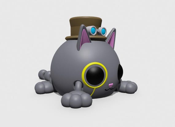 Steampunk Cat Ball - 3D Printing File made by Blooming Comet