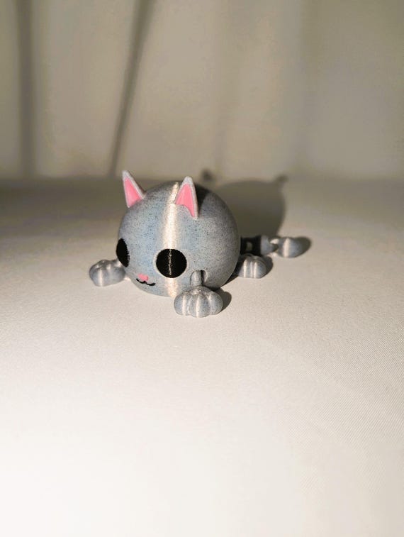 Cat Ball – Articulated Kitty Desk Toy | 3D Printed Cat Fidget | Cute Cat Gift | Blooming Comet Original
