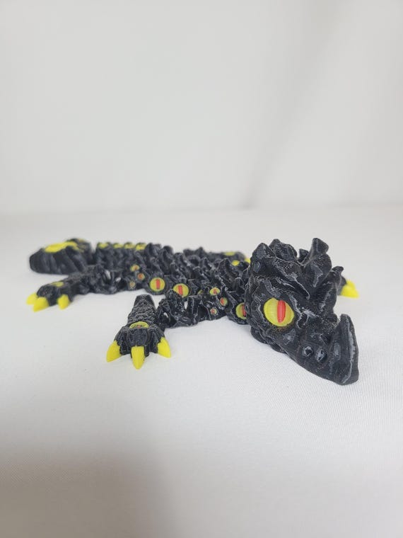 Cursed Dragon – Flexible Articulated Dragon Toy | Soft TPU Fidget Creature | Spooky Fantasy Dragon | Blooming Comet Exclusive