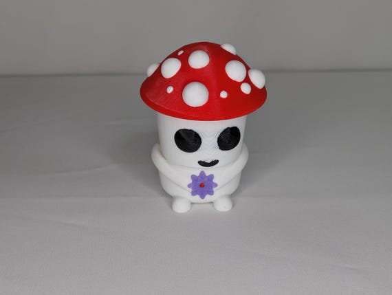 Wobble Mushroom – Cute Rattling Toadstool Desk Toy | Blooming Comet Original | Kawaii Mushroom Decor | 3D Printed Sensory Toy