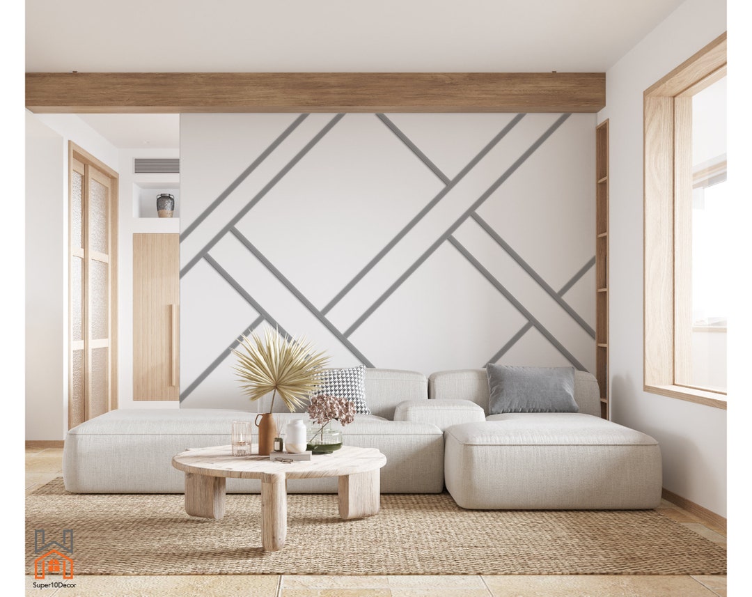 Wall Upgrade, Ready to Assemble Wall Moulding Kit, Wall Trim Kit, Wall