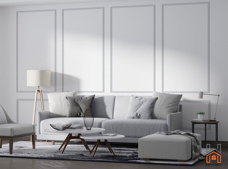 Wall Frame Molding Ready Cut Molding Custom Wall Trim Wall Etsy