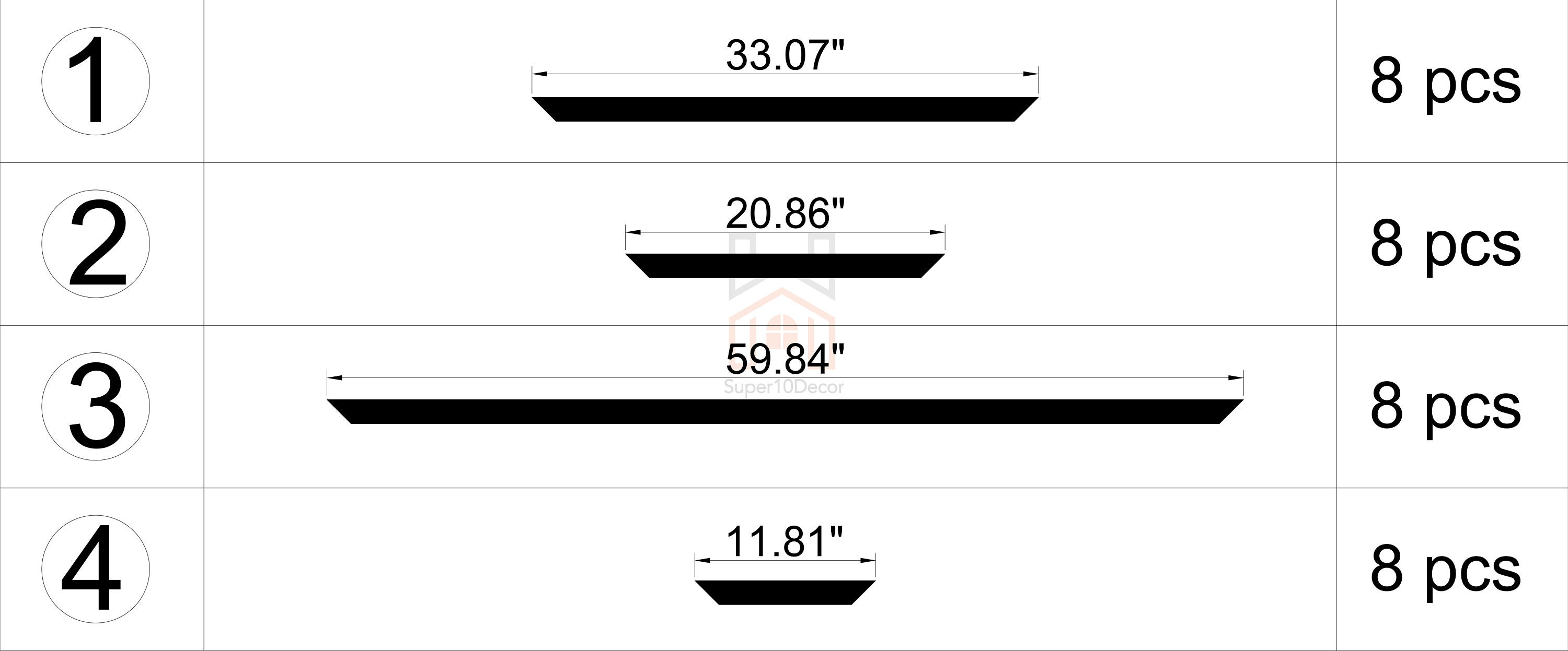 Classic Wall Molding Panel Kit | Custom Polystyrene Trim Set for ...