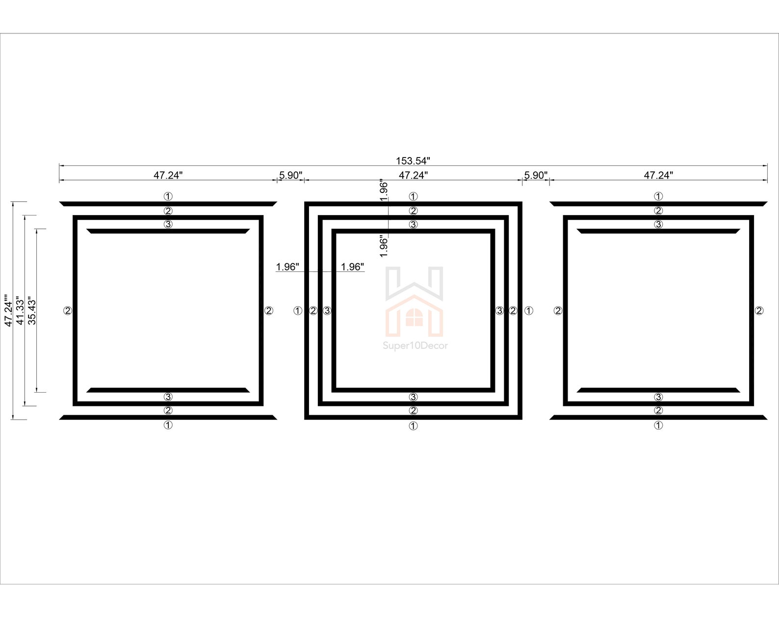 Wall Molding Wainscoting Frames Wall Trim Molding Kit Wall Etsy