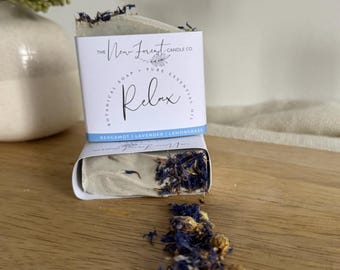 Relax Botanical Soap: Vegan Essential Oils, Cornflower Petals
