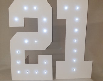 77cm Large Light Up Numbers - Party Decoration – Large Display, Backdrop, Recyclable