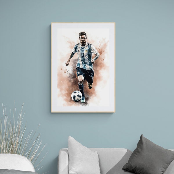 Soccer printable art, Soccer posters, Sport art, soccer ball, soccer poster, soccer player gift