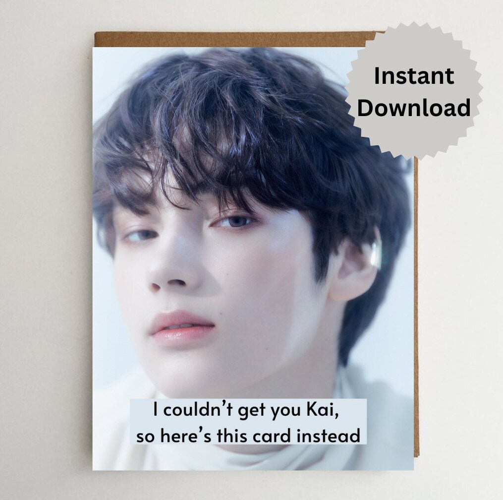Printable Kpop Digital Card Instant Download Printable Etsy