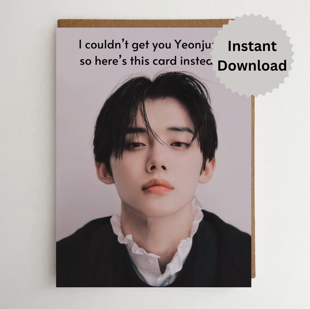 Printable Kpop Digital Card Instant Download Printable Etsy