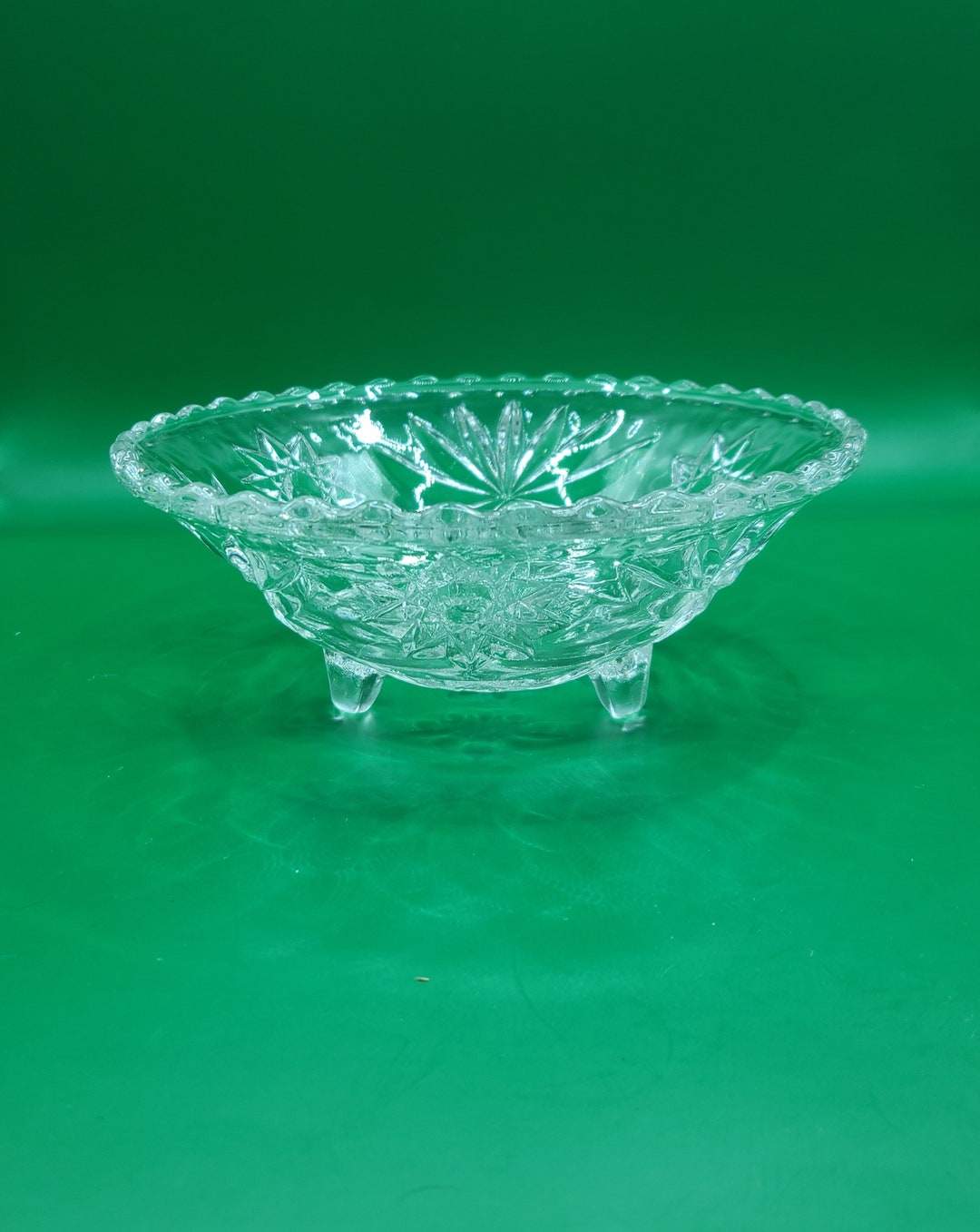 Vintage Elegant 7 Lead Crystal Glass Compote / Candy Bowl Etsy