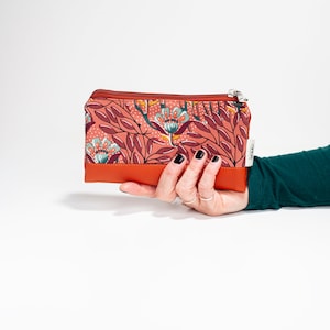 Cartera de mujer con doble cremallera, billetera artesanal, monedero, tarjetero, porta teléfono