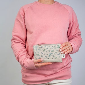Cartera de mujer beige, bolso de mano, bolsito, monedero, soporte para teléfono
