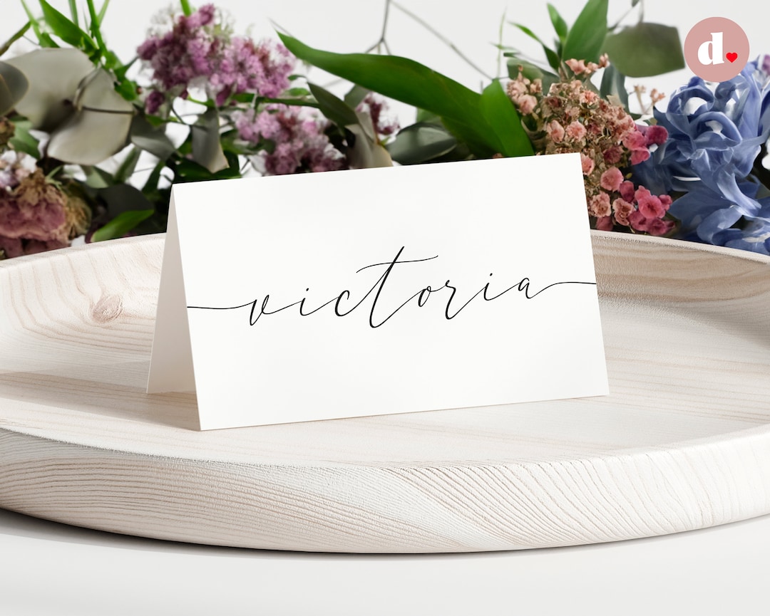 Wedding Place Card Name Cards Place Names Personalised With Etsy UK