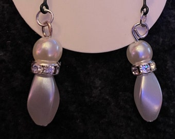 Plastic Hook, Sensitive Ears, Elegant handmade pearl earrings