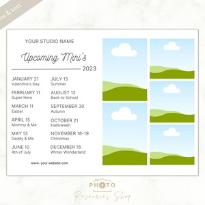 Upcoming Sessions Template, Photography CANVA Template, Mini Sessions ...
