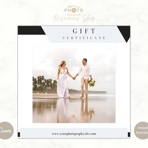 Fotografie-Geschenkgutschein, bearbeitbar, Canva-Vorlage, Geschenkgutschein, Fotografie-Studio-Geschenkkarte, Fotografie-Vorlage, für Fotografen
