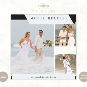Model Release Form for Photographers, Canva Template, Editable,  Model release template, Photography forms, Photography Contract