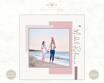 Model Release Form for Photographers, Canva Template, Editable,  Model release template, Photography forms, Photography Contract