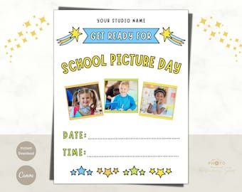 School Picture Day Template  | School Picture Day Flyer | Canva Template | Photography Forms | School Photography | School Photo Day