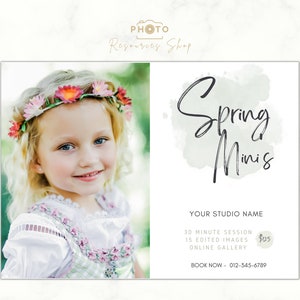 Spring Mini Sessions Template, Mini Session, Canva Photography Template, Mini Session Template, Spring Marketing Board, Spring Minis