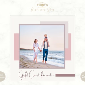 Fotografie-Geschenkgutschein, bearbeitbar, Canva-Vorlage, Geschenkgutschein, Fotografie-Studio-Geschenkkarte, Fotografie-Vorlage, für Fotografen