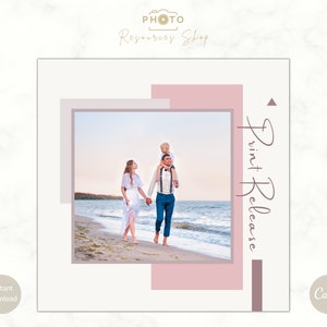Photography Print Release Template, Editable, Canva Template, Print Release for Photographer, Photography Business Form Template