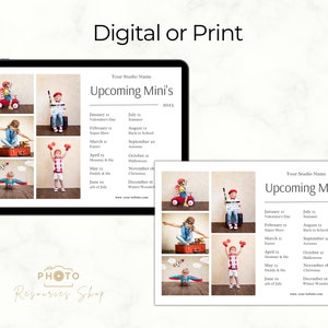 Upcoming Sessions Template, Photography CANVA Template, Mini Sessions ...