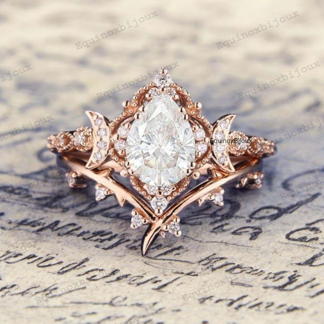 Silver & Simulated Diamonds Pink Pear Twist Ring main image 1
