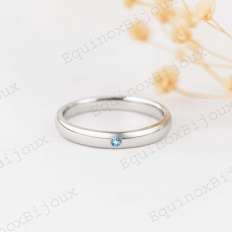 Yuta Inspired Anime Couples Promise Aquamarine Ring Unique Gift For Couple 925 Sterling Silver Ring Free Name Engraving Anime Ring for Women image 10