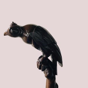 Majestic Eagle Head Wooden Walking Stick – Handcrafted Vintage Cane for Collectors