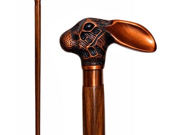 Rabbit Head Walking Cane: Elegant Fun Walking Stick