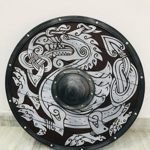 Medieval Warrior Wooden Shield | Battleworn Knight & Viking LARP Armor