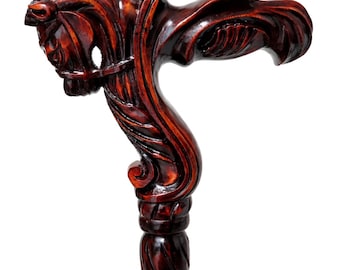 Handcrafted Horse Handle Walking Stick – Sturdy Wooden Cane with Detailed Horse Head Design