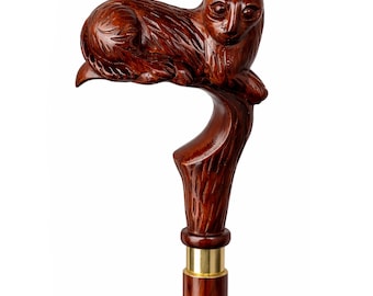 Bastone da passeggio in legno fatto a mano per gatti, per stile e supporto