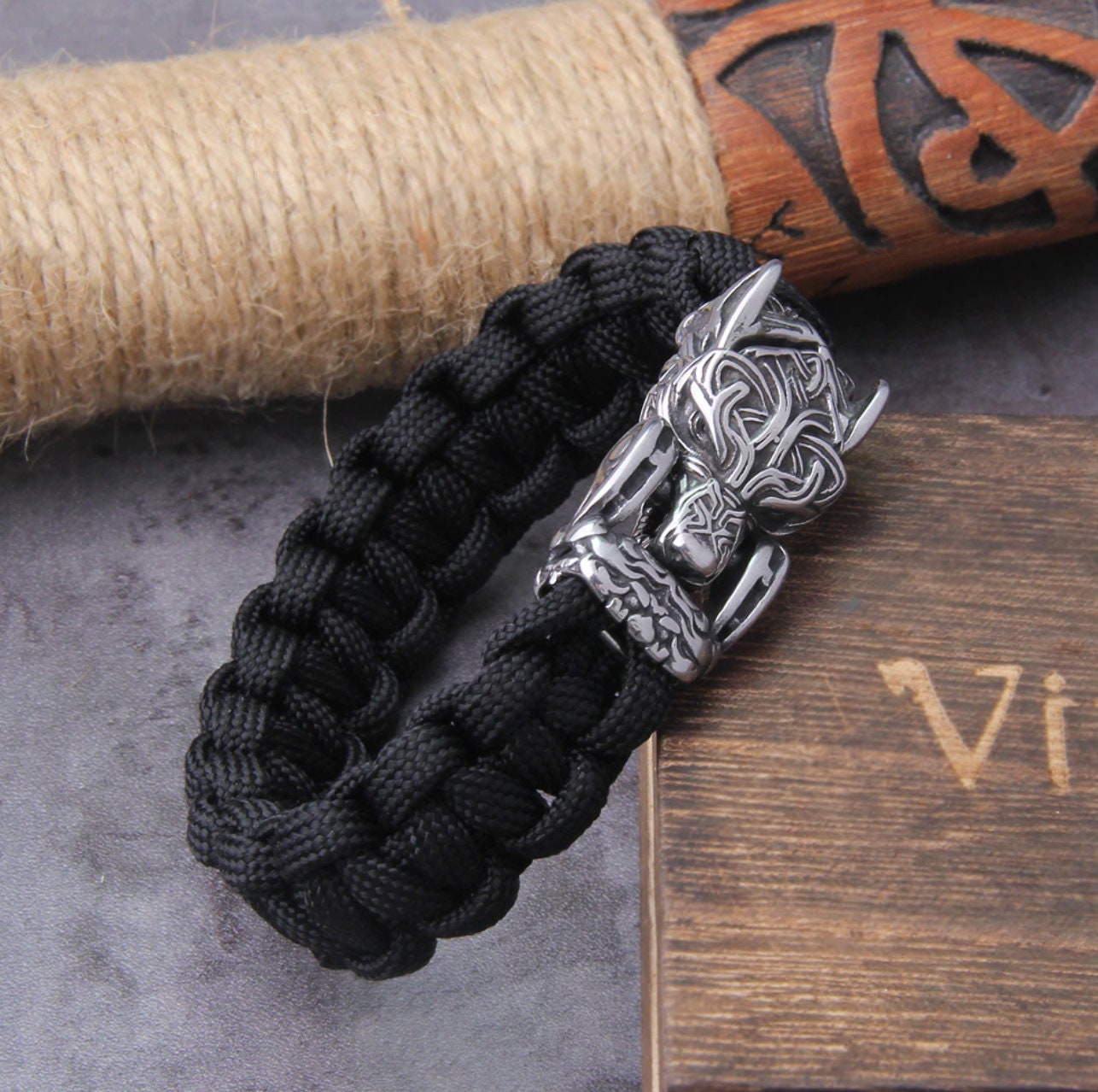 New Jewelry Six-piece Leather Wax Rope Multiple Hand-woven Men's Leather  Bracelet Punk Adjustablebangles