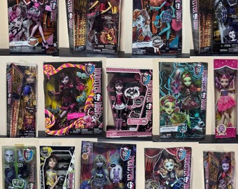 Monster High-poppen in doos – verschillende personages / verzamelobject / Kies uit afbeeldingen / Diverse / First Wave / Sweet Screams / Boo York