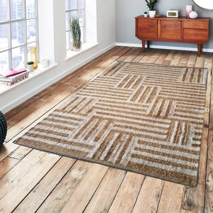 Jute White Natural Premium Jute Flatweave Scandivian Rug Hand Woven Decor Inspired, Boho Scandinavian Decor bohomine jute rug