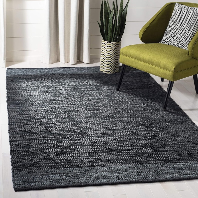 Leather Premium Heavy Quality Hearth Rug Fireplace Fireproof Mat Grey ...