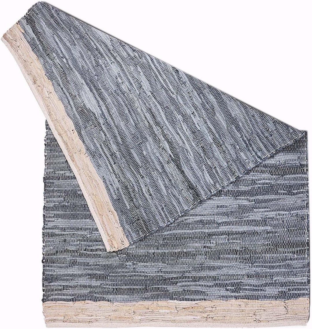Fireproof Throw Rug Leather Rugs for Fireplace Hearth Fireproof, Bohemian Rug, Grey & Beige ...