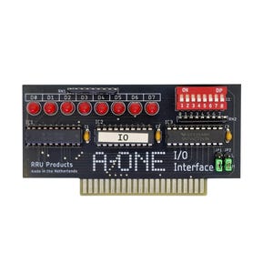 Placa de interfaz de E/S A-ONE / Réplica de Apple-1 / Expansión de interruptores DIP y LED de 8 bits