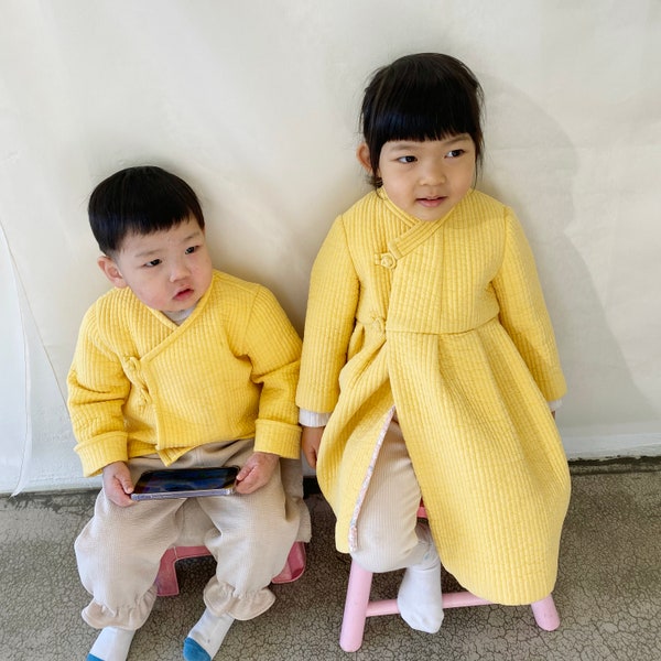 Handmade quilted  Toddler jacket | coat | Modern korean Hanbok | Girl Boy Kid children